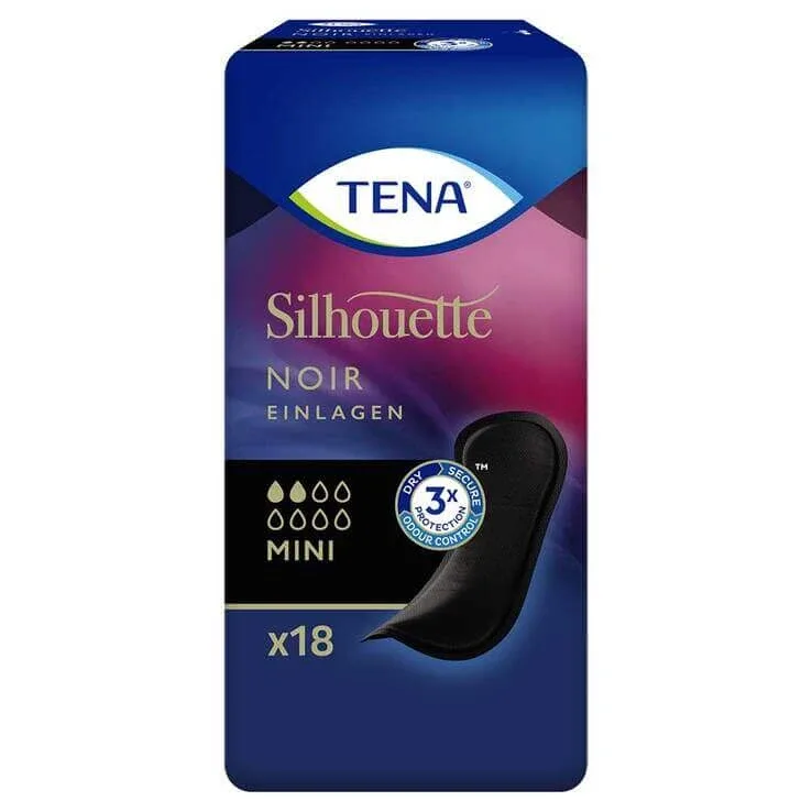 TENA® Silhouette NOIR Mini – tampoane pentru incontinență, 6X18 buc. — preț și oferte
