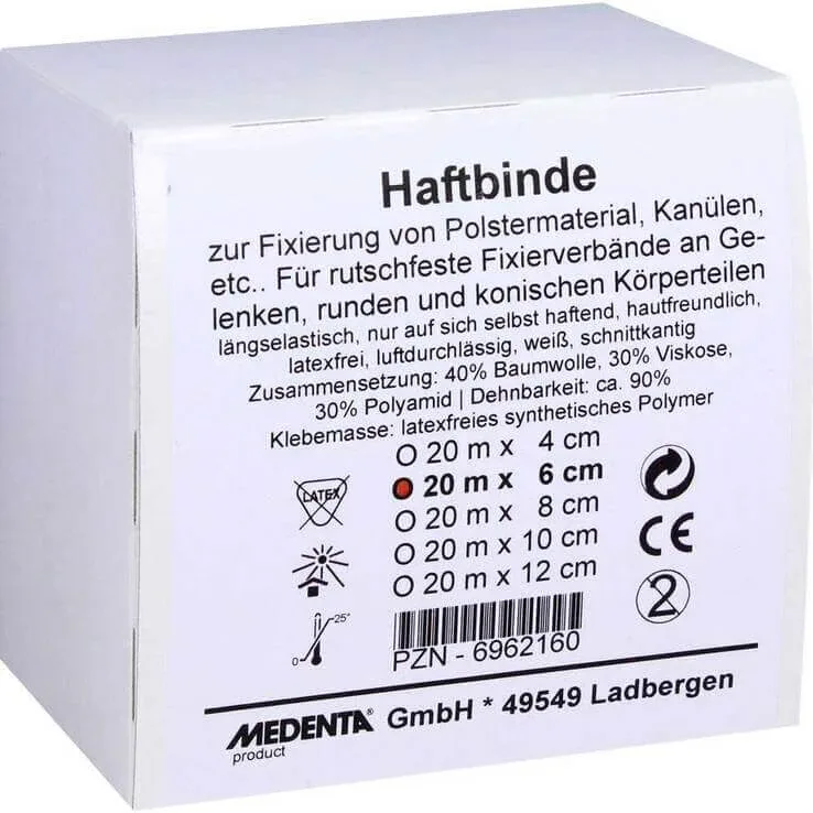 Bandă elastică adezivă 6 cm x 20 m, 1 buc. bandă — preț și oferte