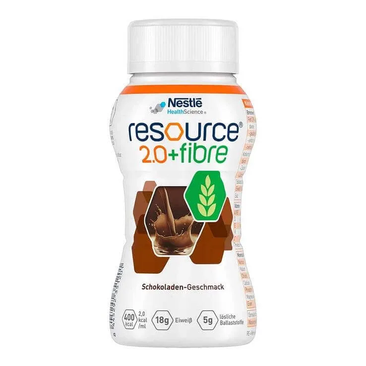 Resource 2.0 + ciocolată cu fibre, 4 x 200 ml lichid — preț și oferte
