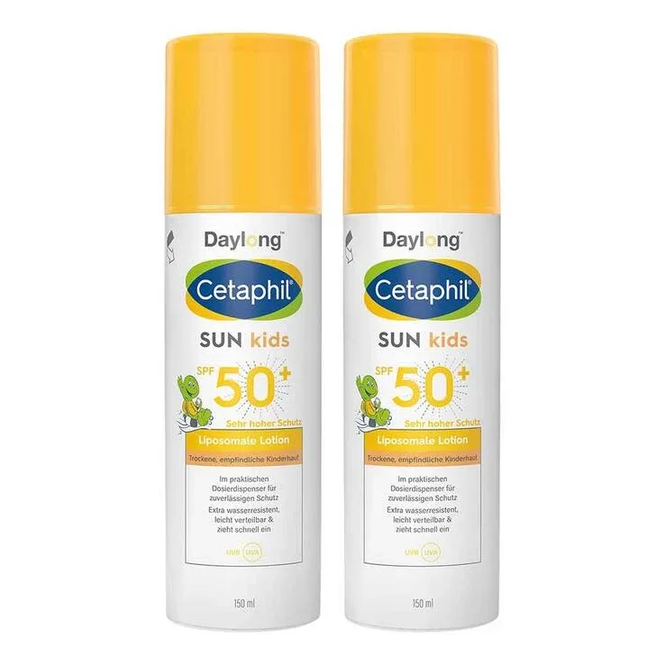 Cetaphil Sun Kids loțiune liposomală cu protecție solară SPF 50+, 2 x 150 ml loțiune — preț și oferte