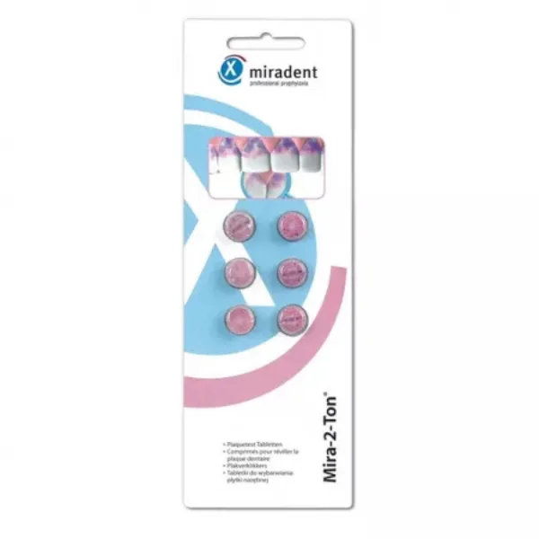 Tablete pentru controlul placii bacteriene Mira 2 Ton, Miradent | 6 buc — preț și oferte
