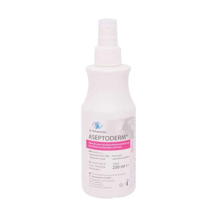 Aseptoderm – dezinfectant alcoolic pentru piele, soluție de 250 ml — preț și oferte