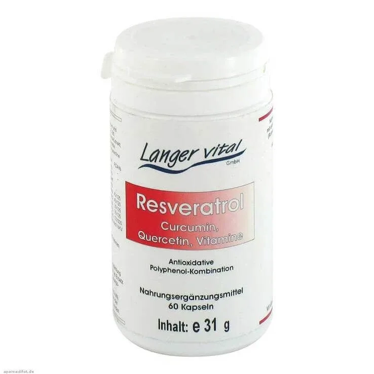 Capsule cu resveratrol și curcumină, 60 de capsule — preț și oferte