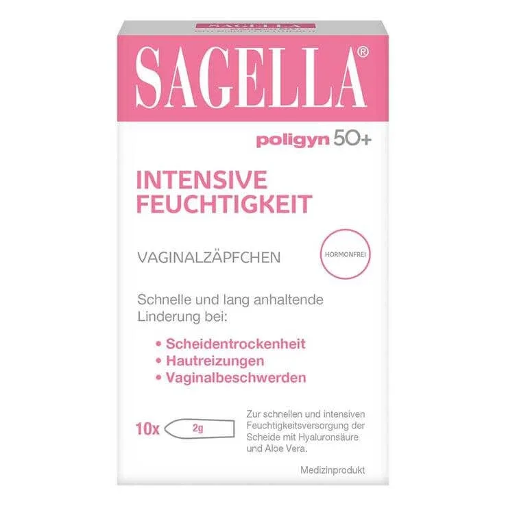 Sagella Poligyn 50+ Ovule cu hidratare intensă, 10 ovule vaginale — preț și oferte