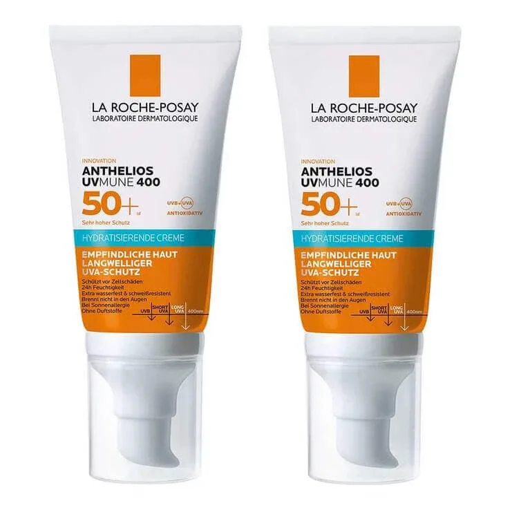 La Roche Posay Anthelios Cremă hidratantă UVmune SPF 50+, 2x50 ml cremă — preț și oferte