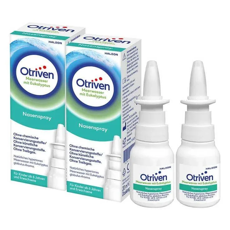 Otriven cu apă de mare și eucalipt, spray nazal 2x20 ml — preț și oferte