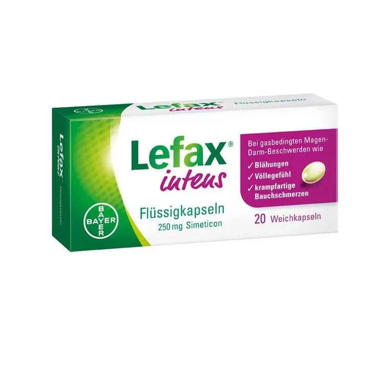 Lefax intens, capsule lichide cu 250 mg simeticon, 20 capsule moi — preț și oferte