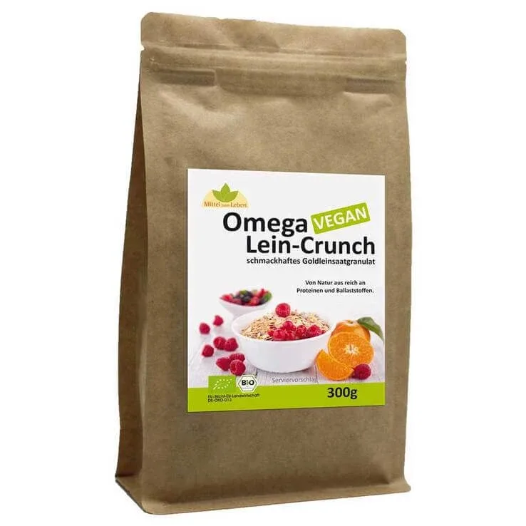 Omega-Lein-Crunch Bio Vegan, 300 g granule — preț și oferte