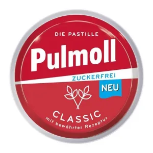 Bomboane Pulmoll Classic fără zahăr, 50 g bomboane