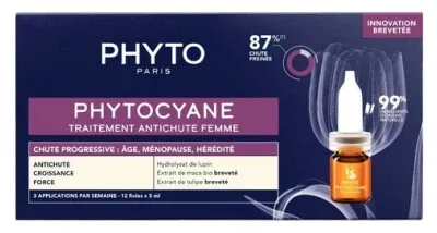 Phyto Phytocyane Tratament progresiv împotriva căderii părului pentru femei 12 x 5 ml — preț și oferte