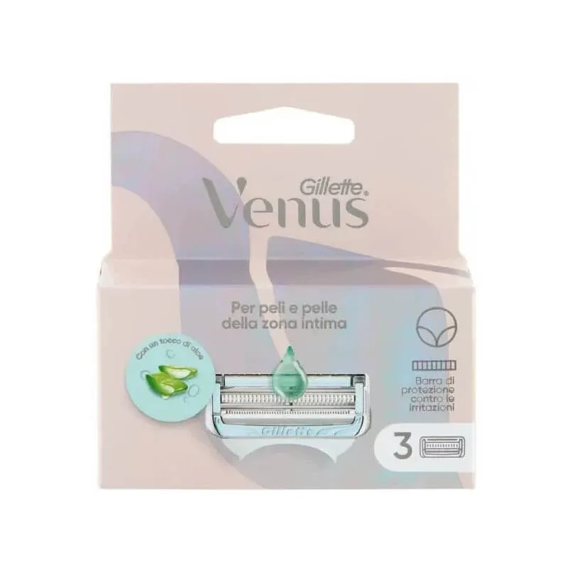 Gillette Venus – pentru părul și pielea din zona intimă – 3 lame de schimb pentru aparatul de ras — preț și oferte