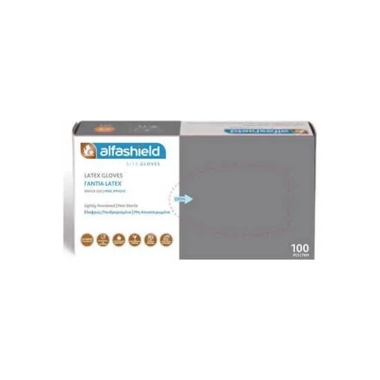 ALFASHIELD Mănuși de unică folosință din latex cu pudră - pachet de 100 bucăți - Selectați dimensiunea — preț și oferte