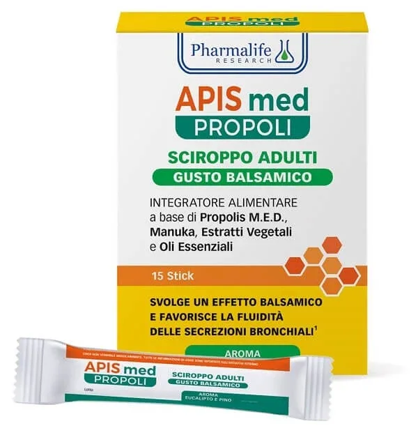 Apis med propolis sirop adulți aromă balsamică 15 sticks-uri — preț și oferte