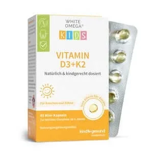Vitamine D3K2 capsule pentru copii - WHITE OMEGA® Kids 45 Capsule