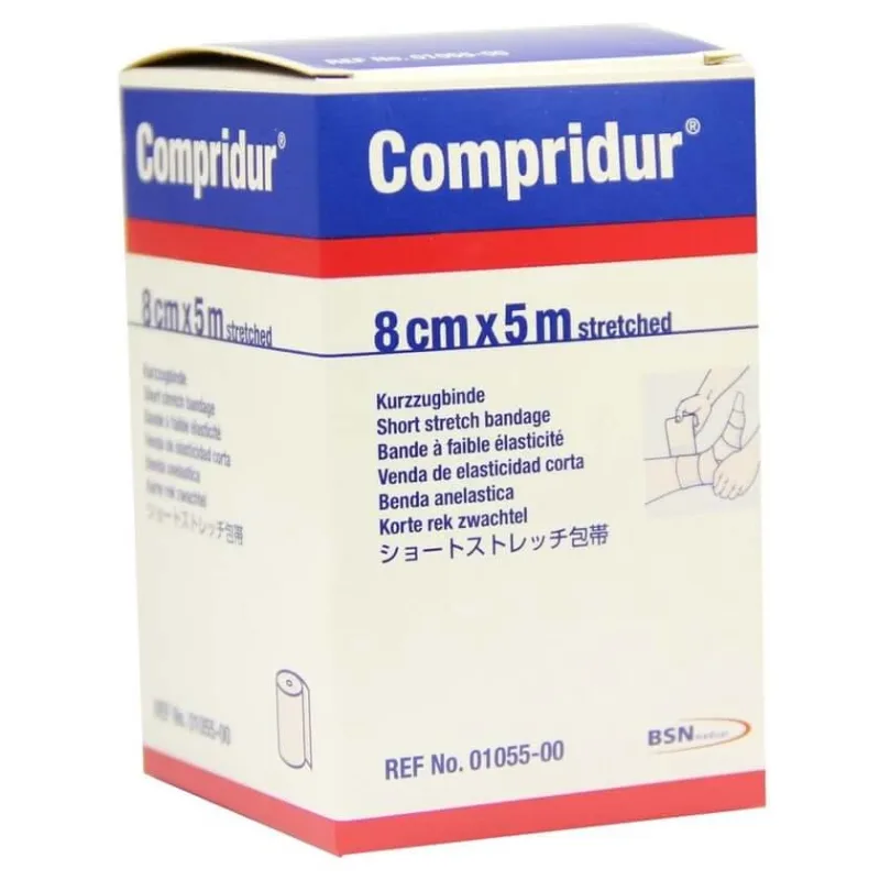 Compridur bandaj scurt elastic 8 cm x 5 m 1 buc — preț și oferte