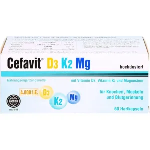 CEFAVIT D3 K2 Mg 4,000 I.U. capsule tari 60 buc.