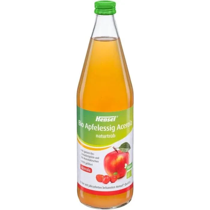 HENSEL Oțet de cidru de mere natural tulbure organic cu 5% acerola 750 ml — preț și oferte