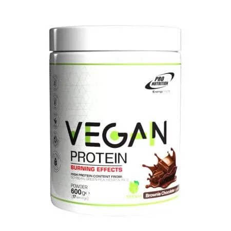 Supliment alimentar sub forma de pulbere cu continut ridicat de proteine, Brownie Chocolate, 600 g, Pro Nutrition — preț și oferte