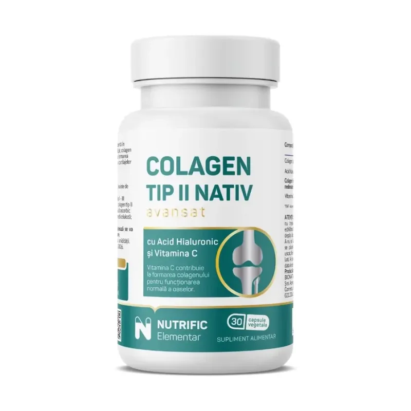 Colagen nativ tip II avansat, 30 capsule vegetale, Nutrific — preț și oferte