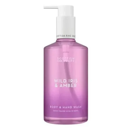 Sapun lichid de maini si corp, Wild Iris & Amber, 300 ml, Scottish Fine Soaps — preț și oferte