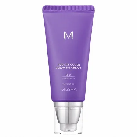 Serum BB Baza de Machiaj cu SPF 50+ Perfect Cover, Nuanta 21, Bej Deschis, 50 ml, Missha — preț și oferte