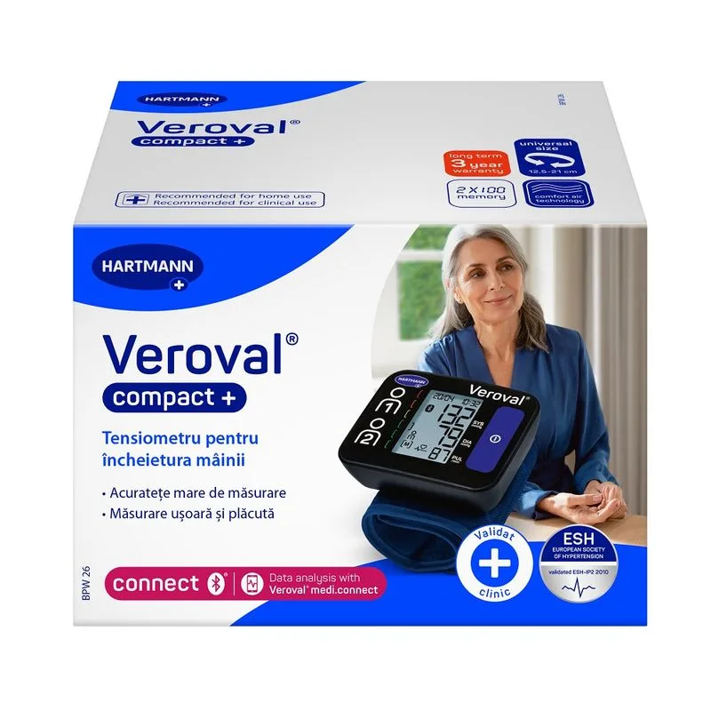Tensiometru pentru incheietura Veroval Compact, BPU26, Hartmann | 1 bucata — preț și oferte
