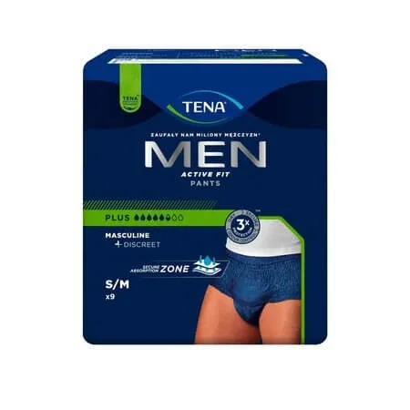 Scutece tip chilot pentru barbati Men, S/M, 9 bucati, Tena — preț și oferte