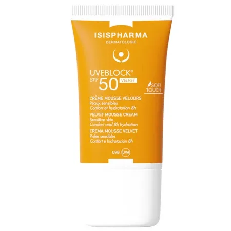 Crema cu protectie solara SPF 50 Uveblock Velvet, 40 ml, Isispharma — preț și oferte