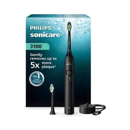 Periuta de dinti electrica Philips Sonicare 3100, Negru, HX4032/32, O Periuta + 2 rezerve, Philips — preț și oferte