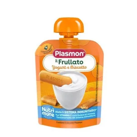 Piure cu biscuiti si iaurt Nutrimune, 8 luni+, 85 g, Plasmon — preț și oferte