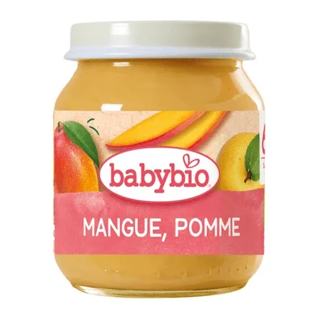 Piure bio de mango si mere, 4 luni+, 130 g, Babybio — preț și oferte