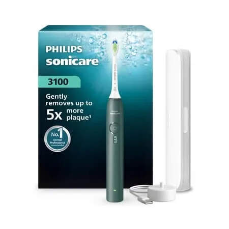 Periuta de dinti electrica Philips Sonicare 3100, Verde, HX4033/26, Philips — preț și oferte