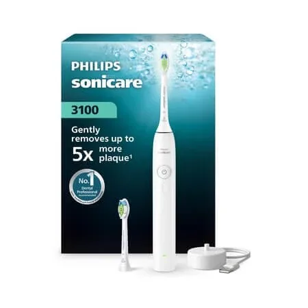 Periuta de dinti electrica Philips Sonicare 3100, Alb, HX4032/21, O Periuta + 2 rezerve, Philips — preț și oferte
