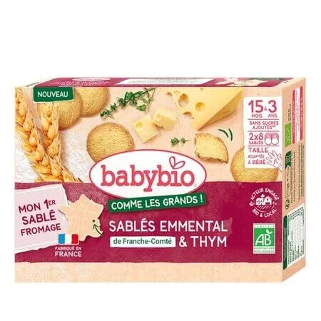 Biscuiti bio sarati cu elemental si cimbru, 72 g, Babybio — preț și oferte
