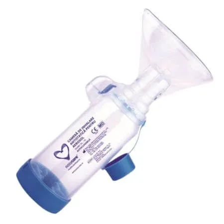 Camera de inhalare antistatica pentru aerosol cu 3 masti din silicon, Easycare — preț și oferte
