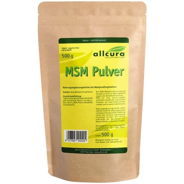 MSM POWDER Metilsulfonilmetan 500 g — preț și oferte