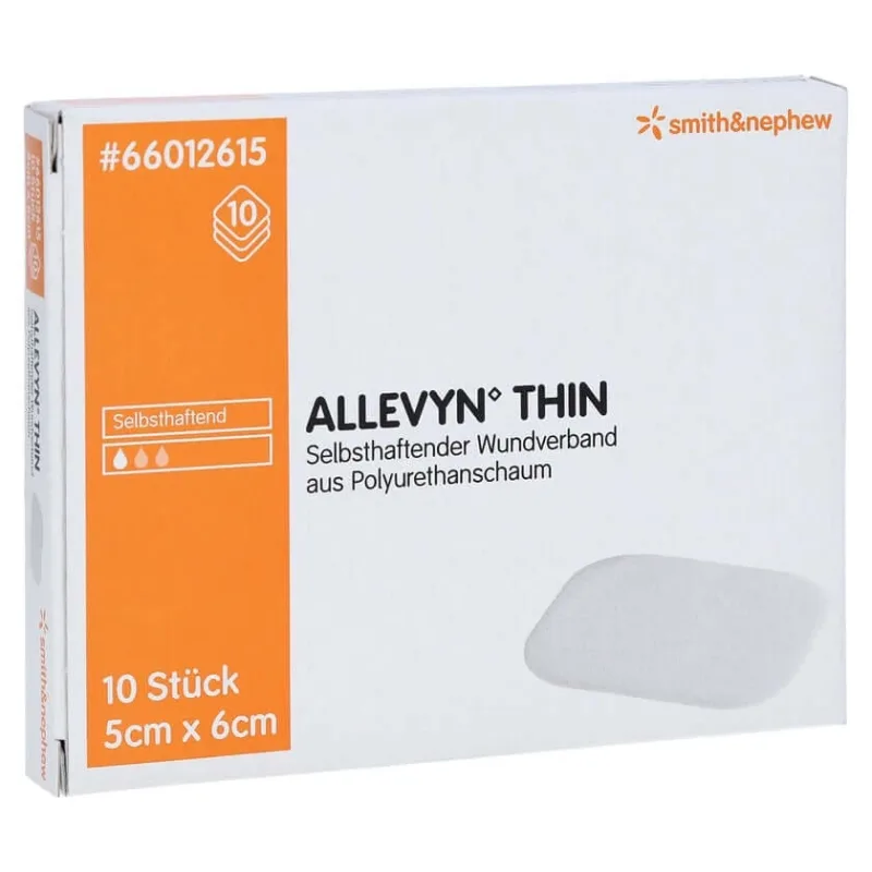 Allevyn Thin 5x6 cm pansament subțire 10 buc — preț și oferte