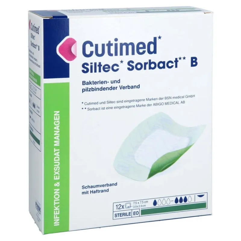Cutimed Siltec Sorbact PU pansament 7.5x7.5 c 12 buc. — preț și oferte