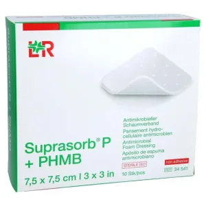 Pansament din spumă Suprasorb P+phmb 7,5x7,5 c 10 buc.