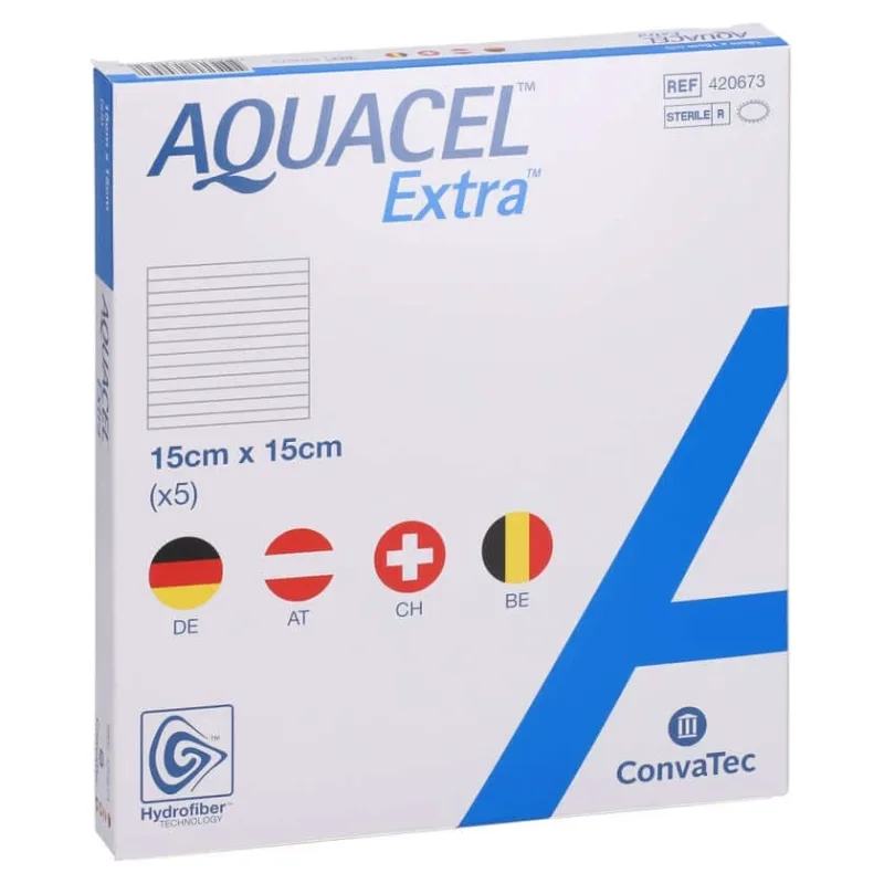 Aquacel Extra 15x15 cm bandaj 5 buc — preț și oferte