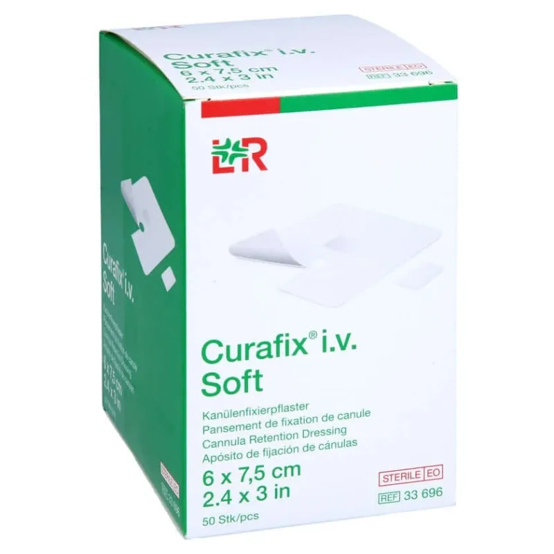 Curafix i.v. Plasture moale de fixare a canulei 6x7.5 50 buc. — preț și oferte