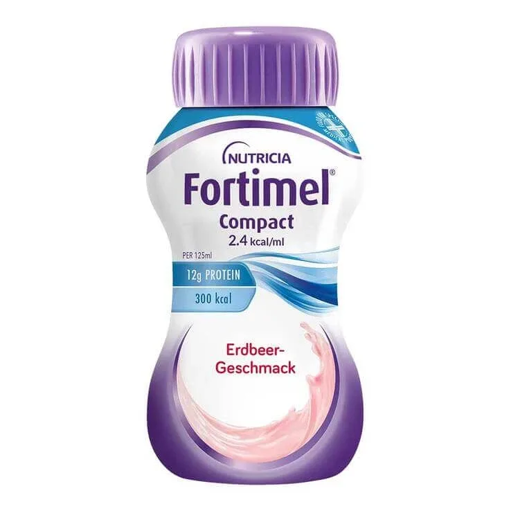 Fortimel Compact 2,4 cu aromă de căpșuni, 8X4X125 ml lichid — preț și oferte