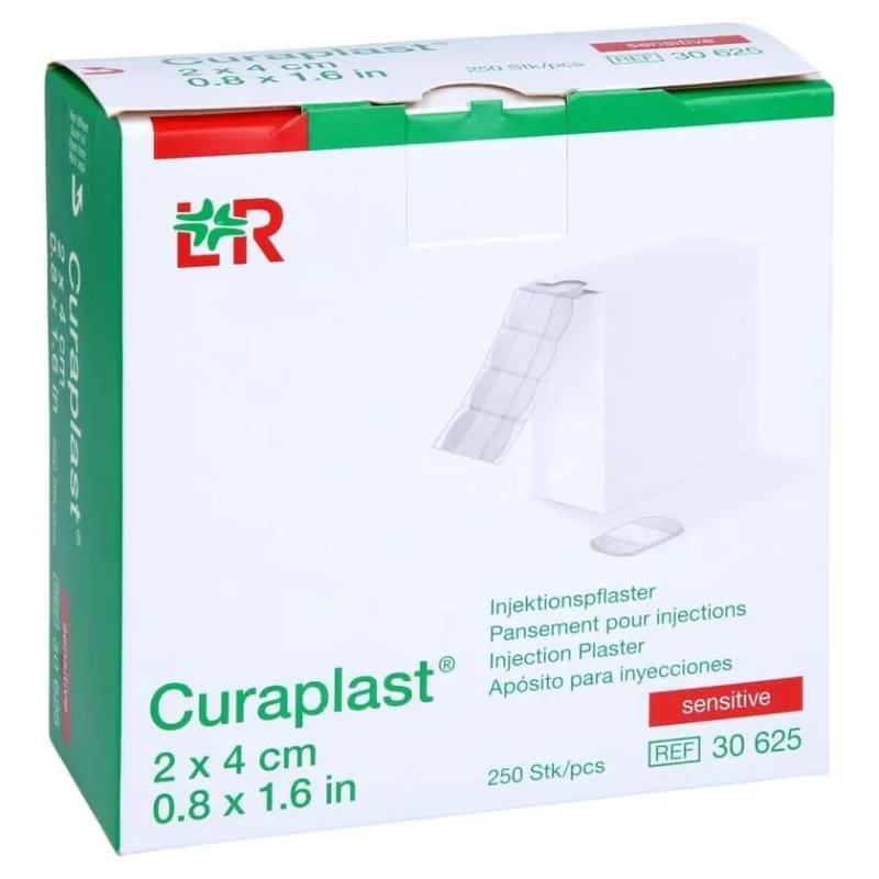 Curaplast Plasturi injectabile Sensitive 2x4 cm 250 buc — preț și oferte