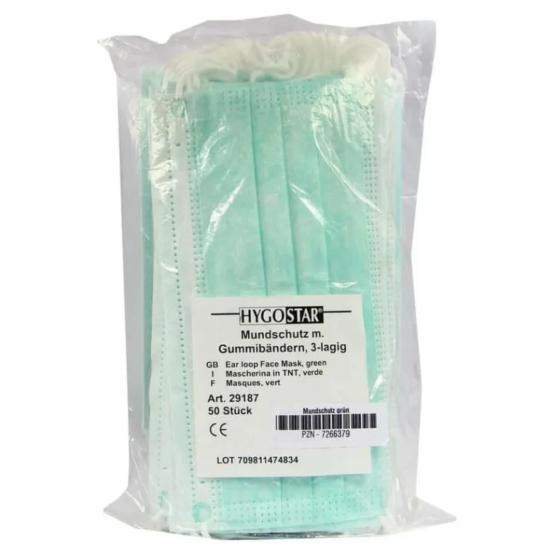 Protector bucal cu bandă de cauciuc verde 50 buc — preț și oferte