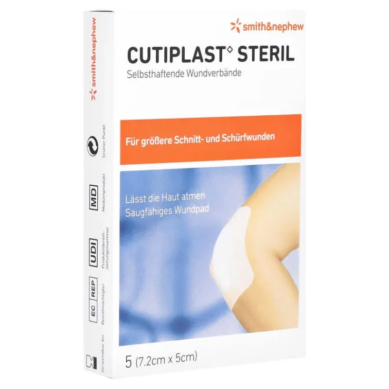 Pansament steril pentru răni Cutiplast 5x7.2 Cm 5 buc — preț și oferte