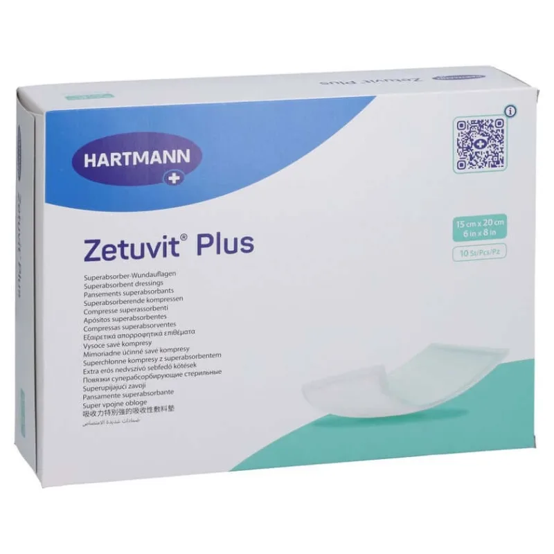 Zetuvit Plus compresă absorbantă extra puternică sterilă 15x20 cm 10 buc. — preț și oferte