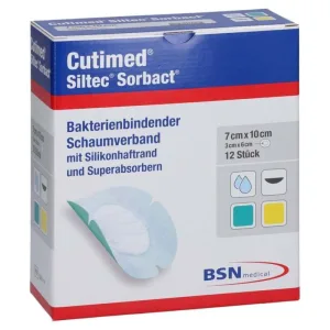 Cutimed Siltec Sorbact PU pansament 7x10 cm o 12 buc