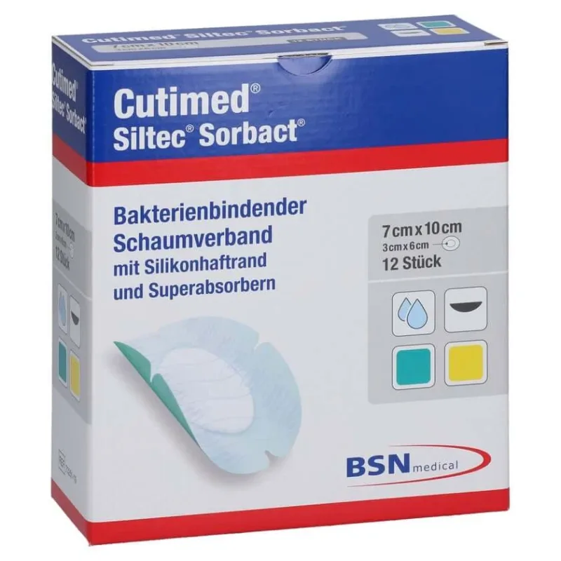 Cutimed Siltec Sorbact PU pansament 7x10 cm o 12 buc — preț și oferte