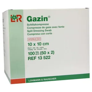 Comprese pentru fante Gazin 10x10 cm sterile 50X2 buc