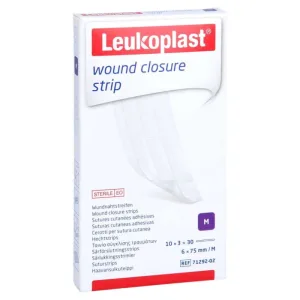 Bandă de închidere a plăgilor Leukoplast, 6 x 75 mm, pachet de 10 x 3 bucăți